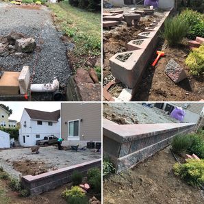 Before & After Stone Wall Installation in Hackensack, NJ (2)